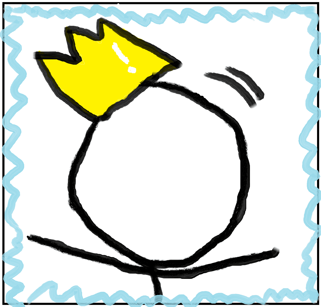 Unusual Guy — stick figure with yellow crown